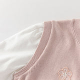 Dave&Bella Toddler Girls Adorable Grey Pink Long-sleeved Sweater Cardigans