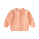 Dave&Bella Toddler Girls Adorable Light Orange Lightweight Cotton Sweater Cardigans