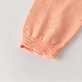 Dave&Bella Toddler Girls Adorable Light Orange Lightweight Cotton Sweater Cardigans