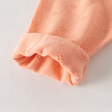 Dave&Bella Toddler Girls Adorable Light Orange Lightweight Cotton Sweater Cardigans