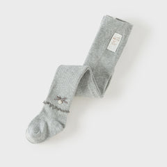 Dave&Bella Kids Girls Grey/Beige Cute Bow Slim Stretchable Footed Tights Leggings