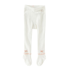 Dave&Bella Kids Girls Grey/Beige Cute Bow Slim Stretchable Footed Tights Leggings