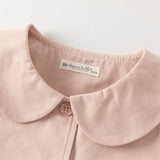 Dave&Bella Toddler Girls Sweet Pink Doll Collar Long Sleeve Mid-length Coats