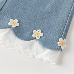 Dave&Bella Toddler Girls Fashion Denim Blue Straight-leg Casual Jeans