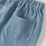 Dave&Bella Toddler Girls Fashion Denim Blue Straight-leg Casual Jeans