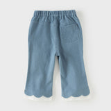 Dave&Bella Toddler Girls Fashion Denim Blue Straight-leg Casual Jeans