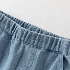 Dave&Bella Toddler Girls Fashion Denim Blue Straight-leg Casual Jeans