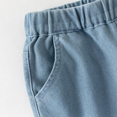 Dave&Bella Toddler Girls Fashion Denim Blue Straight-leg Casual Jeans