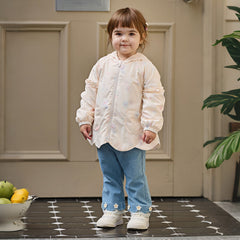 Dave&Bella Toddler Girls Light Pink Floar Cute Outwear Hooded Jackets