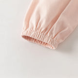 Dave&Bella Toddler Girls Cute Pink/Beige Flower Embroidery Cotton  Blouse
