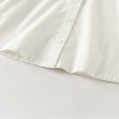 Dave&Bella Toddler Girls Cute Pink/Beige Flower Embroidery Cotton Breathable Shirt Tops