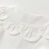 Dave&Bella Toddler Girls Cute Pink/Beige Flower Embroidery Cotton  Blouse