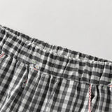 Dave&Bella Toddler Girls Classic Black White Plaid Soft Cotton Drawstring Pants