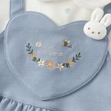 Dave&Bella Toddler Girls Casual Grey Blue Doll Collar Fake-two-piece A-line Party Dress