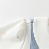Dave&Bella Toddler Girls Casual Grey Blue Doll Collar Fake-two-piece A-line Party Dress