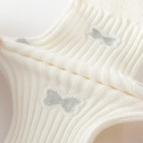 Dave&Bella Toddler Girls Grey/Beige Butterfly Print Leggings