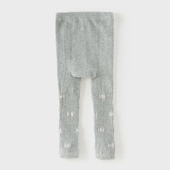 Dave&Bella Toddler Girls Grey/Beige Butterfly Print Leggings