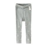 Dave&Bella Toddler Girls Grey/Beige Butterfly Print Leggings