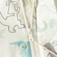 Dave&Bella Toddler Boys Playful Dinosaur Print Outwear Hooded Jackets