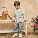 Dave&Bella Toddler Boys Playful Dinosaur Print Outwear Hooded Jackets