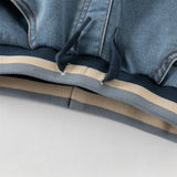 Dave&Bella Toddler Boys Fashion Denim Blue Loose Comfortable Jeans