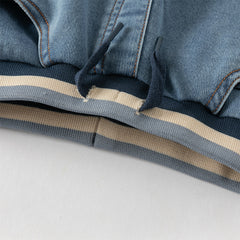 Dave&Bella Toddler Boys Fashion Denim Blue Loose Comfortable Jeans