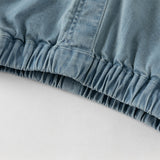 Dave&Bella Toddler Girls Casual Denim Blue Wide Straight-leg Jeans