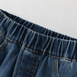 Dave&Bella Toddler Boys Fashion Denim Blue Straight-leg Wide Jeans