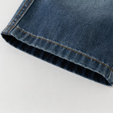 Dave&Bella Toddler Boys Fashion Denim Blue Straight-leg Wide Jeans