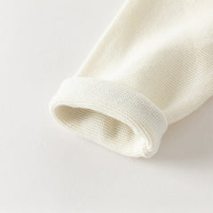 Dave&Bella Toddler Girls Beige College-style Breathable Cotton Sweater Cardigans