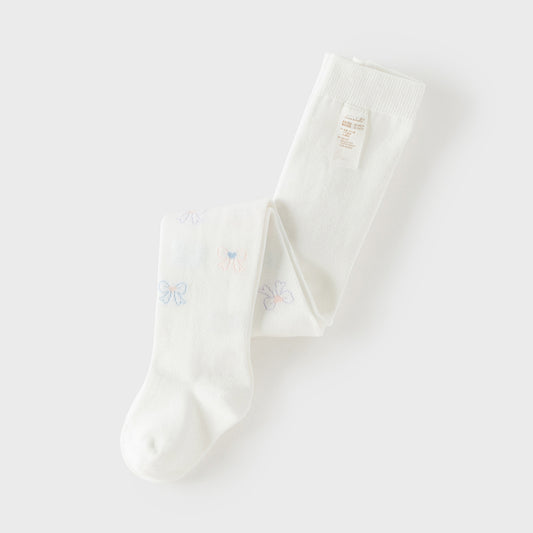 Dave&Bella Kids Girls Elegant White Slim Cute Footed Tights Leggings