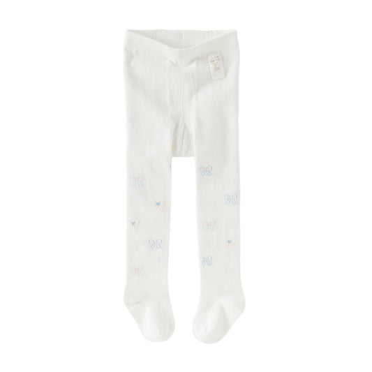 Dave&Bella Kids Girls Elegant White Slim Cute Footed Tights Leggings