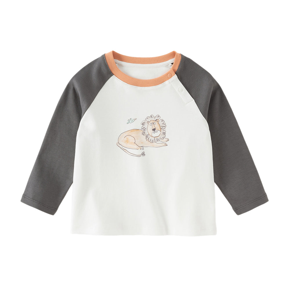 Dave&Bella Toddler Girls/Boys Multi-color Cute Playful Animal Print Soft Cotton T-shirt Tops