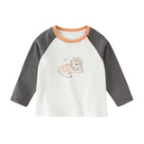 Dave&Bella Toddler Girls/Boys Multi-color Cute Playful Animal Print Soft Cotton T-shirt Tops