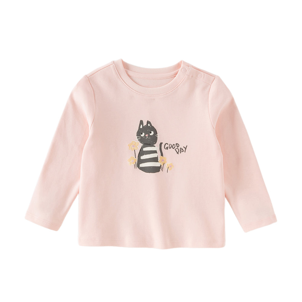 Dave&Bella Toddler Girls/Boys Multi-color Playful Print Soft Cotton T-shirt Tops