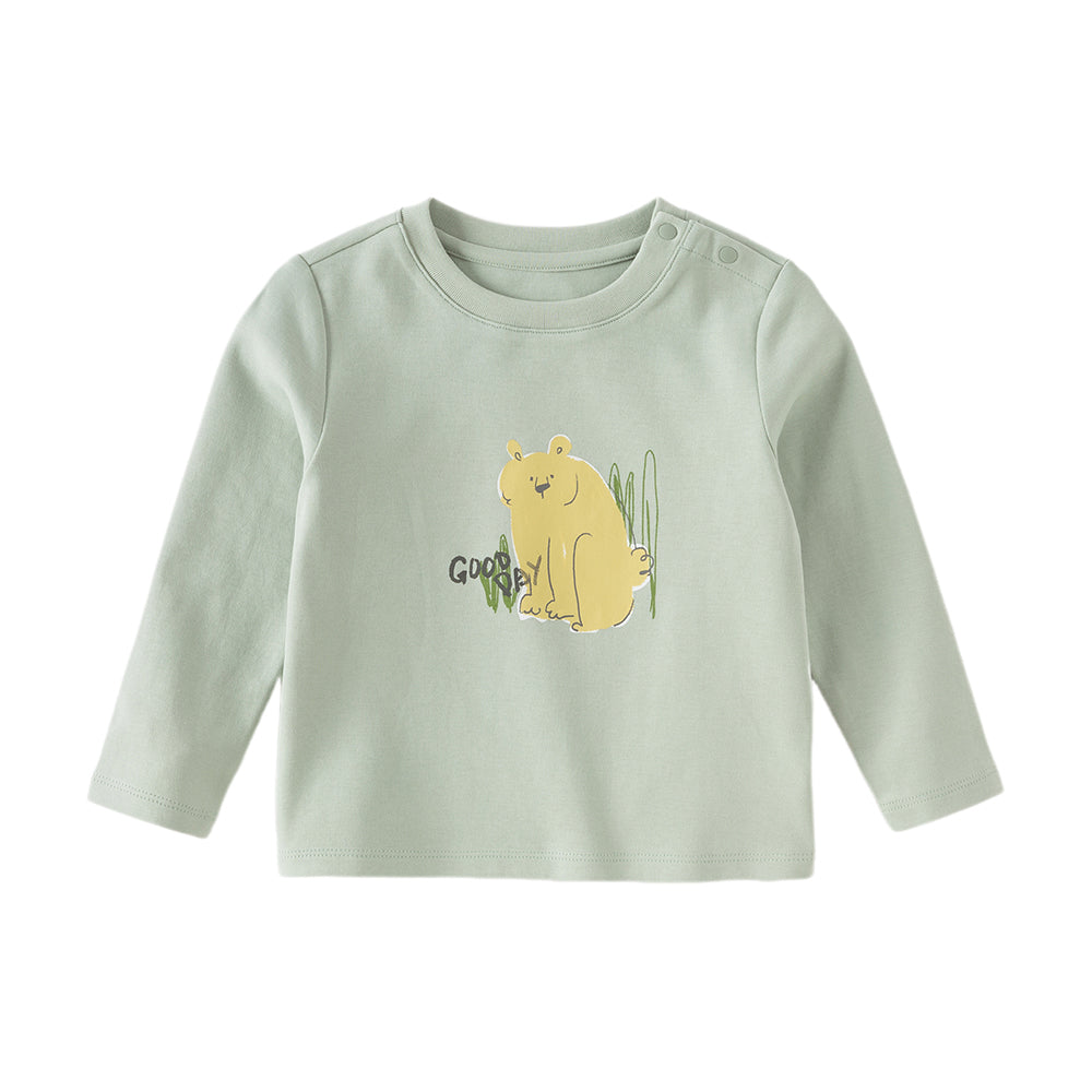 Dave&Bella Toddler Girls/Boys Multi-color Playful Print Soft Cotton T-shirt Tops