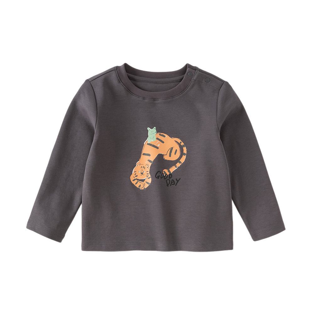 Dave&Bella Toddler Girls/Boys Multi-color Playful Print Soft Cotton T-shirt Tops
