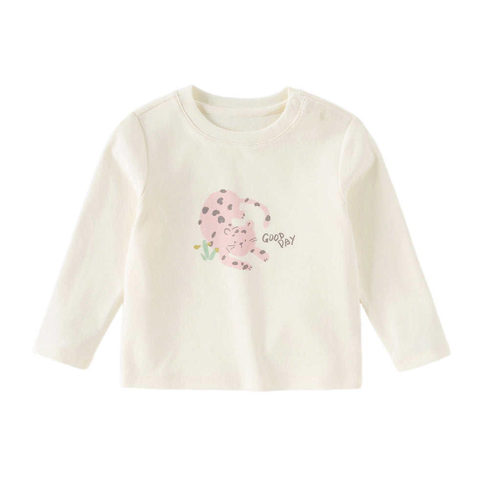 Dave&Bella Toddler Girls/Boys Multi-color Playful Print Soft Cotton T-shirt Tops