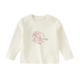 Dave&Bella Toddler Girls/Boys Multi-color Playful Print Soft Cotton T-shirt Tops