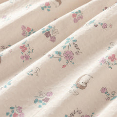 Dave&Bella Toddler Girls Sweet Purple Floral Print Fake-two-piece Party Princess Dress