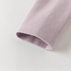 Dave&Bella Toddler Girls Sweet Purple Floral Print Fake-two-piece Party Princess Dress