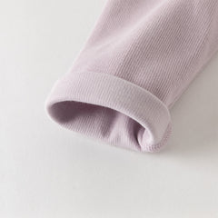 Dave&Bella Toddler Girls Sweet Purple Floral Print Fake-two-piece Party Princess Dress