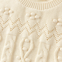 Dave&Bella Toddler Girls Elegant Apricot Sleeveless Cotton Dress-style Sweater Tank Tops