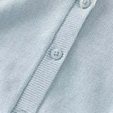 Dave&Bella Toddler Girls Summer Light Blue Lace Collar Soft Versatile Sweater Cardigans
