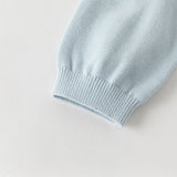 Dave&Bella Toddler Girls Summer Light Blue Lace Collar Soft Versatile Sweater Cardigans