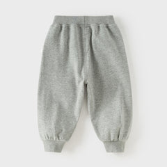 Dave&Bella Toddler Girls Daily Grey/Apricot Loose Sports Drawstring Pants