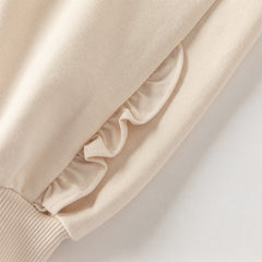 Dave&Bella Toddler Girls Daily Grey/Apricot Loose Sports Drawstring Pants