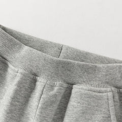 Dave&Bella Toddler Girls Daily Grey/Apricot Loose Sports Drawstring Pants