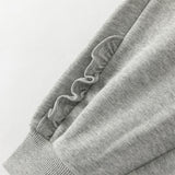 Dave&Bella Toddler Girls Daily Grey/Apricot Loose Sports Drawstring Pants