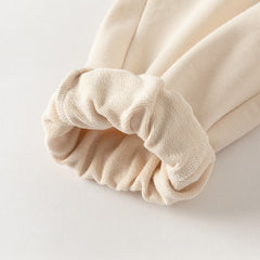 Dave&Bella Toddler Girls Daily Grey/Apricot Loose Sports Drawstring Pants